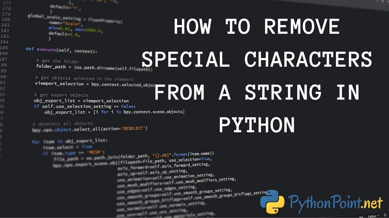 how-to-remove-special-characters-from-a-string-in-python-pythonpoint