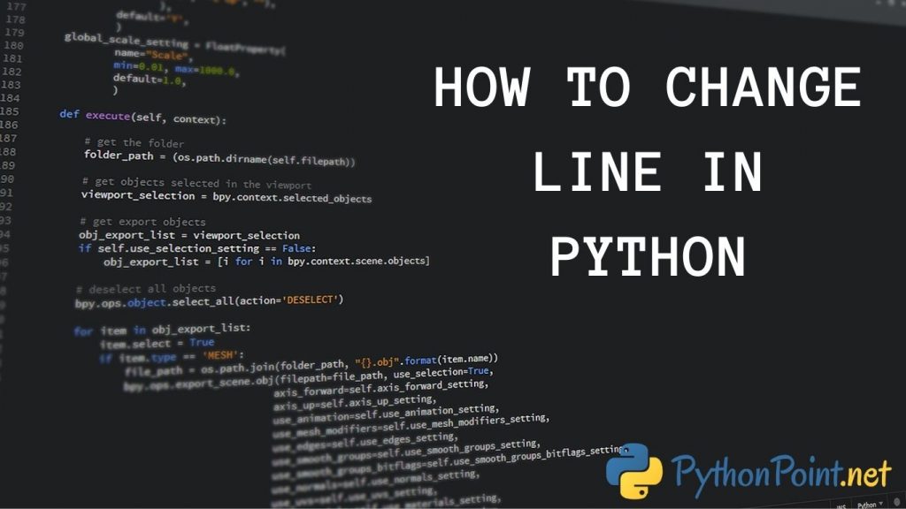 Change Line Python