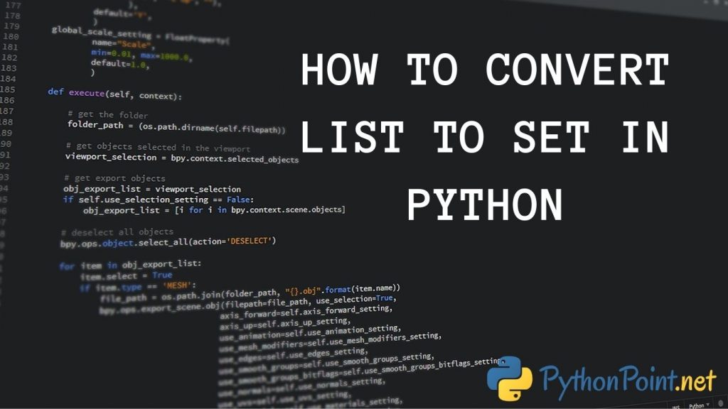 How To Convert List To Set In Python PythonPoint