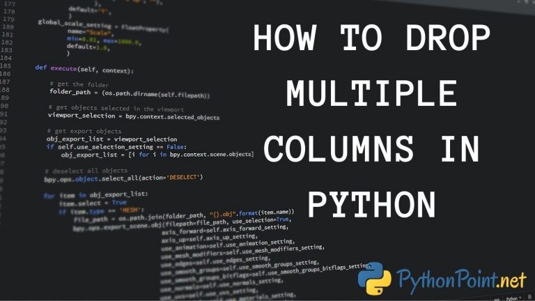 how-to-drop-multiple-columns-in-python-pythonpoint