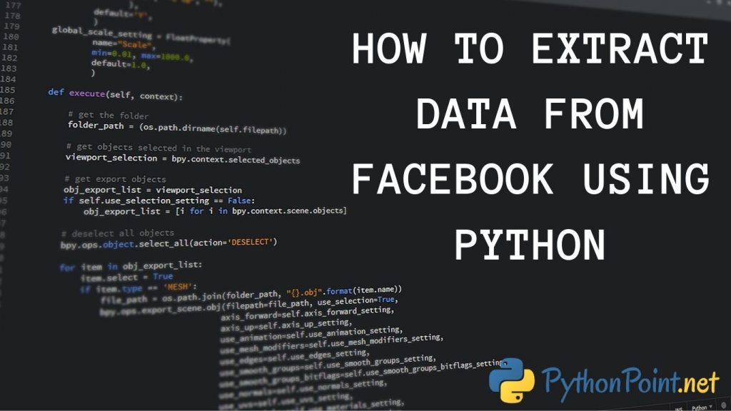 how to extract data from facebook using python