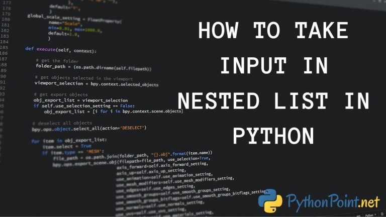 how-to-take-input-in-nested-list-in-python-pythonpoint