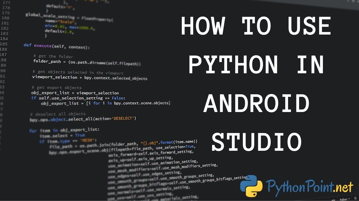 How to use Python in Android Studio 